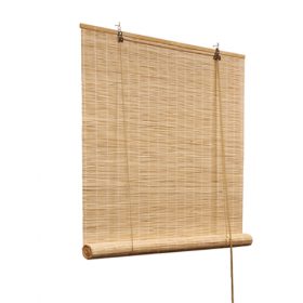 thumbnail: Retro Bamboe Rolgordijnen – Natuurlijk Zonnescherm Met 90% Verduistering, Aanpasbaar Formaat Voor Ramen En Deuren