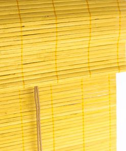 Bamboe vouwgordijn bamboe kleur detailfoto van de bovenkant