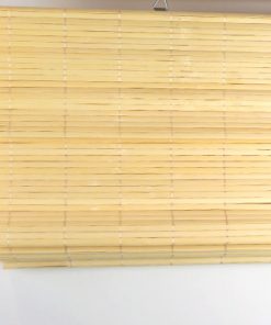 bamboe vouwgordijn natuur opgevouwen