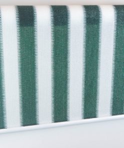 Voorkant van het buitenrolgordijn groen/wit
