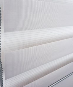 Detailfoto van het duo rolgordijn grijs