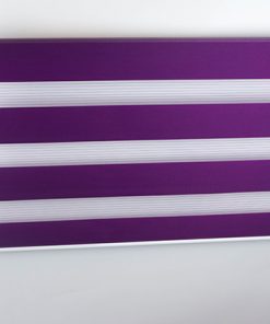 Overzicht van het duo rolgordijn paars