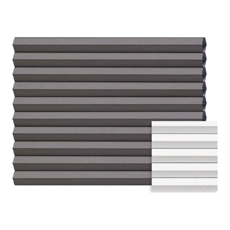 Duo plissé met greep verduisterend – Urban Charcoal (C741) - Afbeelding 2