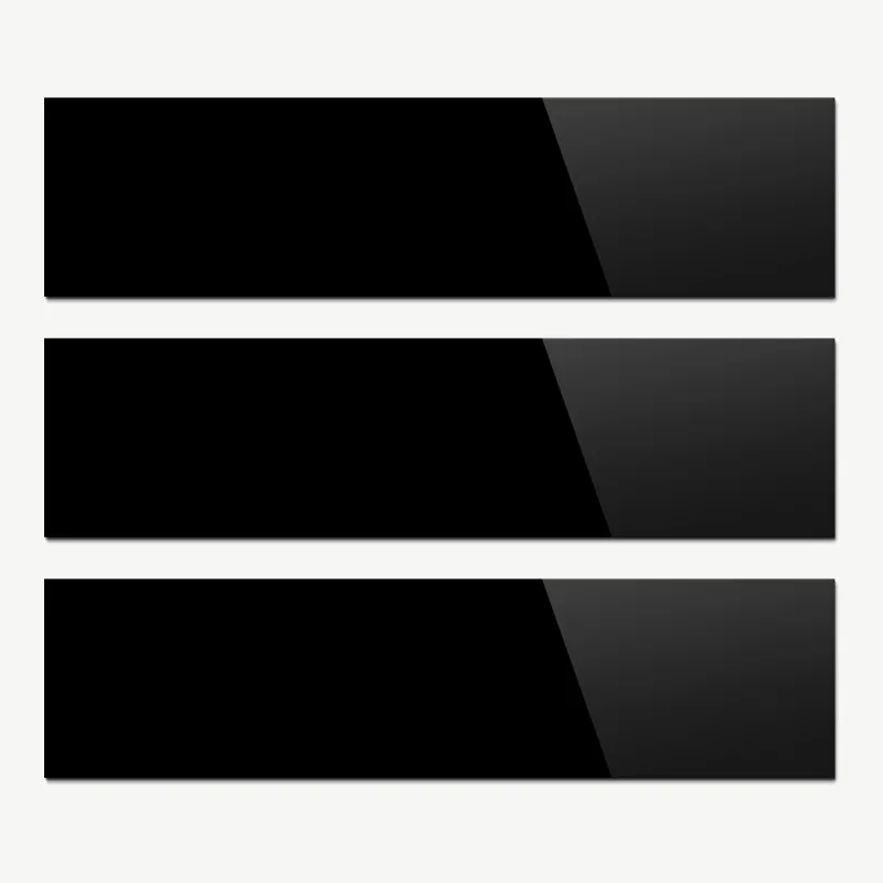 Houten jaloezie 50 mm Modern Gloss – Hoogglans Zwart (Gloss 35) - Afbeelding 2