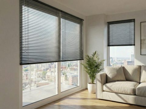 Aluminium jaloezie 25 mm Zwart (mat) (J2013)
