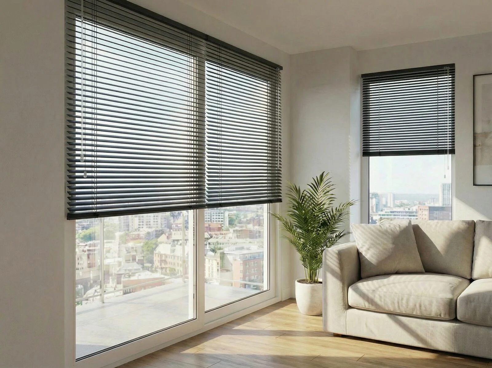 Aluminium jaloezie 25 mm – Zwart (mat) (J2013)