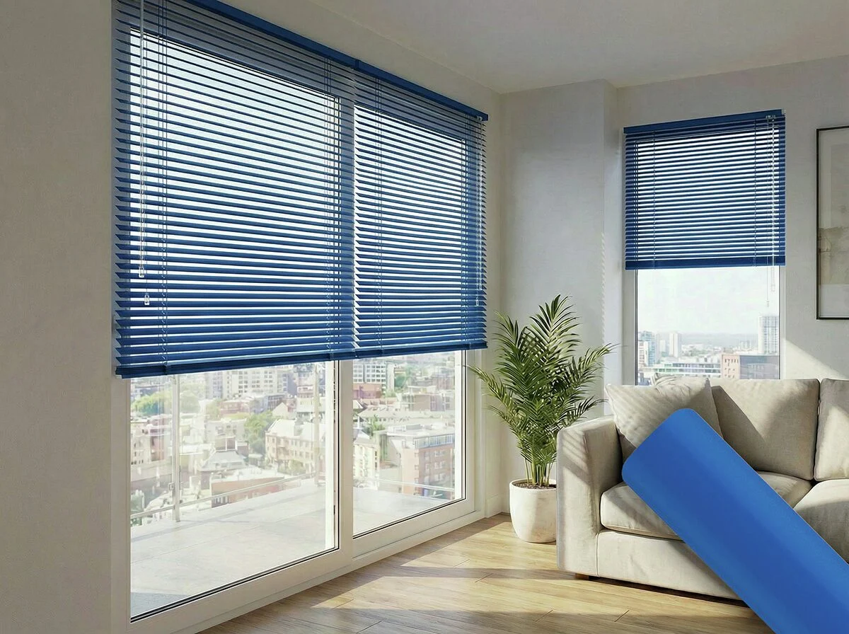 Aluminium jaloezie 25 mm – Blauw (mat) (J2062) - Afbeelding 3