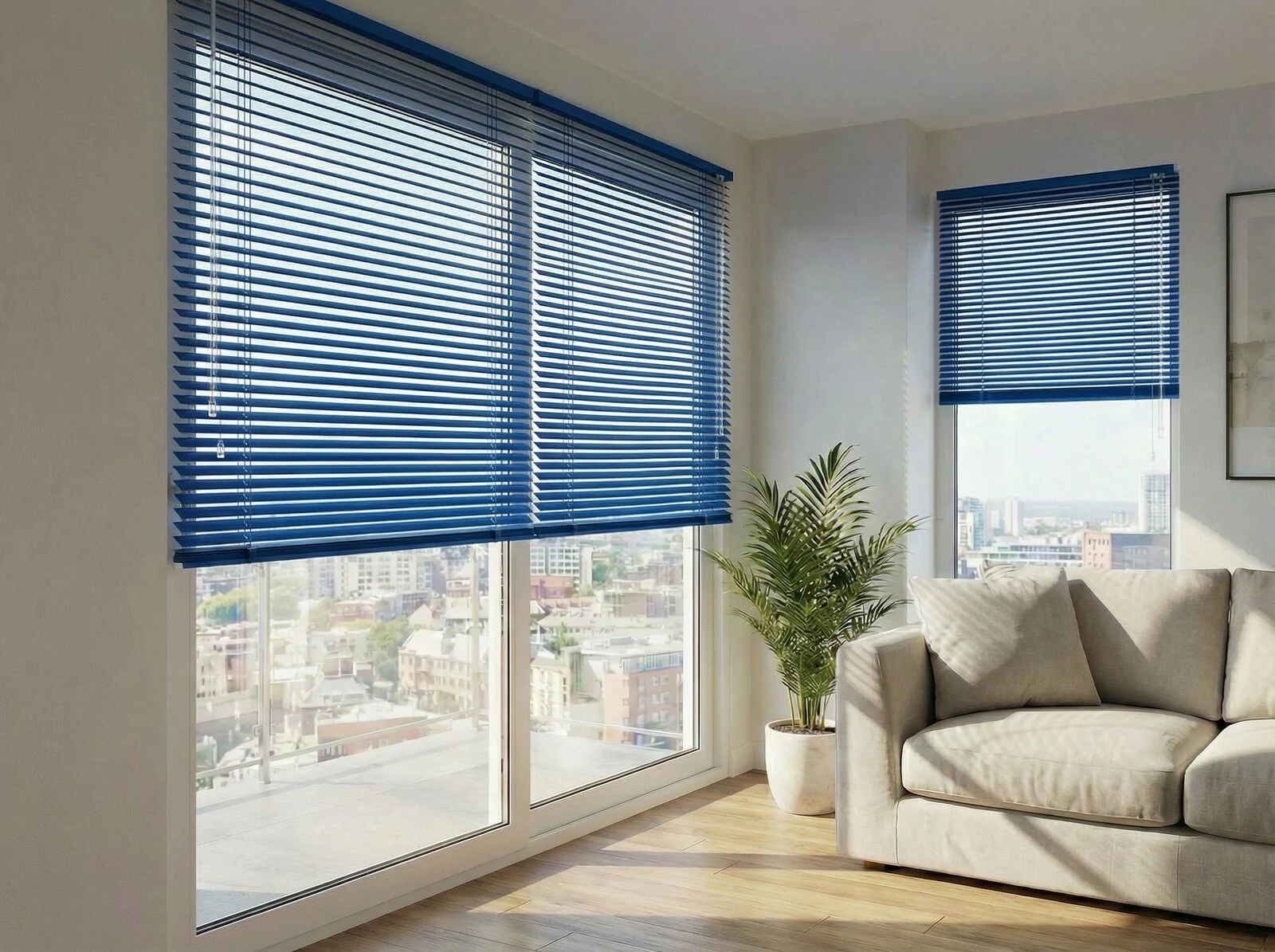 Aluminium jaloezie 25 mm – Blauw (mat) (J2062)