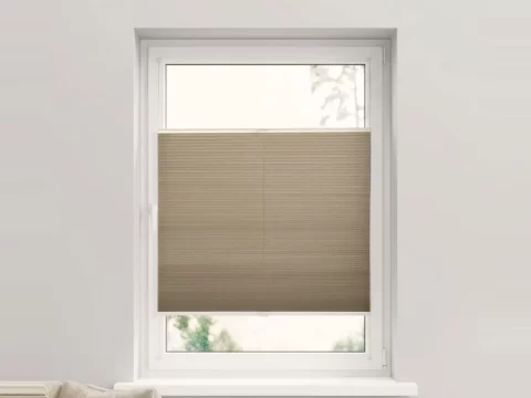 Duo plissé met greep – lichtdoorlatend Cappuccino (C145)