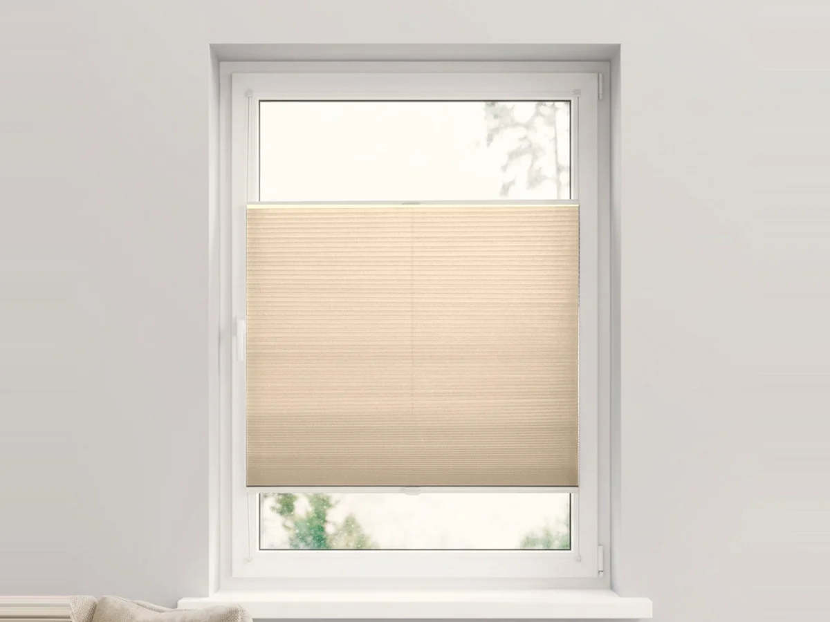 Duo plissé met greep lichtdoorlatend – Dune beige (C311)