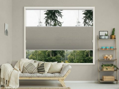 Duo plissé met koord – verduisterend Subtle Shell (C660)