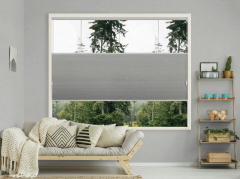 Duo plissé met koord – verduisterend Cloudstone (C739)