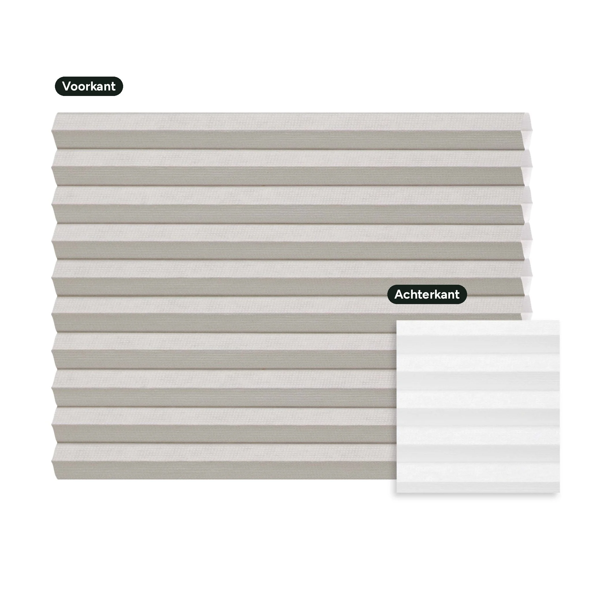 Duo plissé met greep lichtdoorlatend – Silk grey (C151) - Afbeelding 2