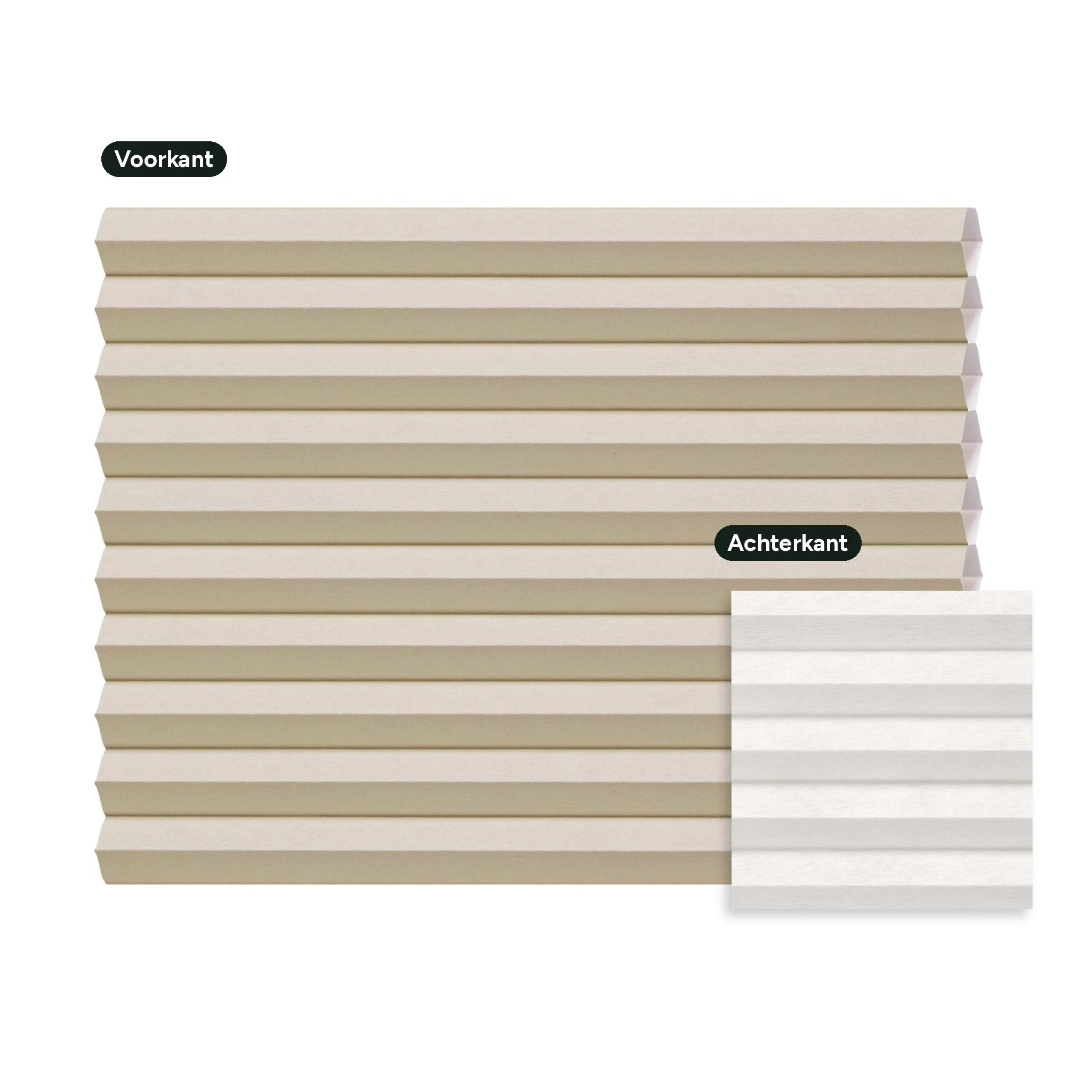 Duo plissé met greep lichtdoorlatend – Sandstone (C163) - Afbeelding 2