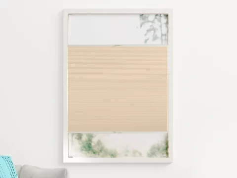Duo plissé met greep – verduisterend Dune beige (C811)