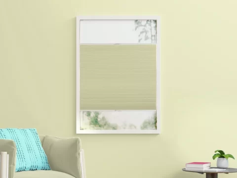 Duo plissé met greep – verduisterend Sandstone (C663)