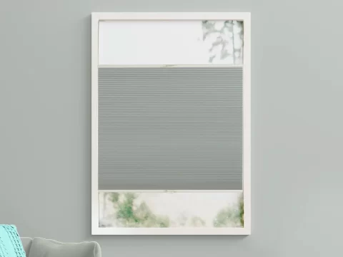 Duo plissé met greep – verduisterend Silk grey (C651)