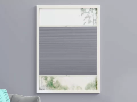 Duo plissé met greep – verduisterend Urban mist (C650)