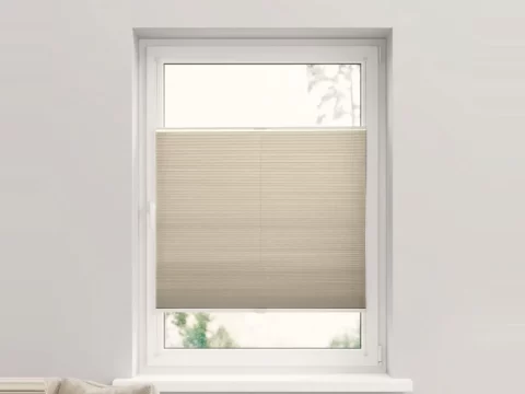 Duo plissé met greep – lichtdoorlatend Sandstone (C163)