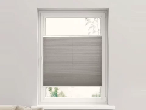 Duo plissé met greep – lichtdoorlatend Scandi Steel (C192)