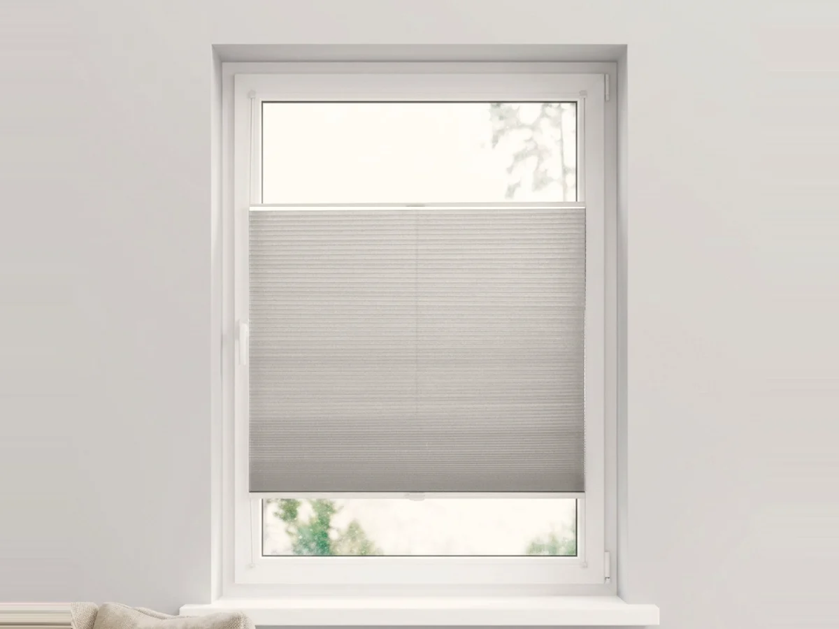 Duo plissé met greep lichtdoorlatend – Silk grey (C151)