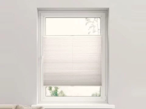 Duo plissé met greep – lichtdoorlatend Soft Ivory (C140)