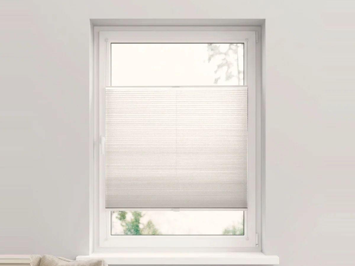Duo plissé met greep lichtdoorlatend – Soft Ivory (C140)