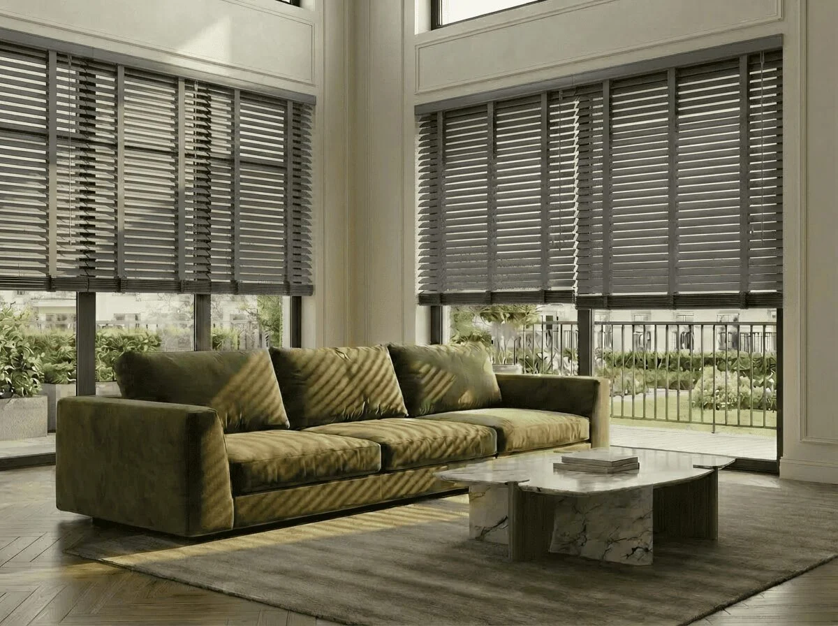 Houten jaloezie 50 mm Modern – Graniet (Modern 37)