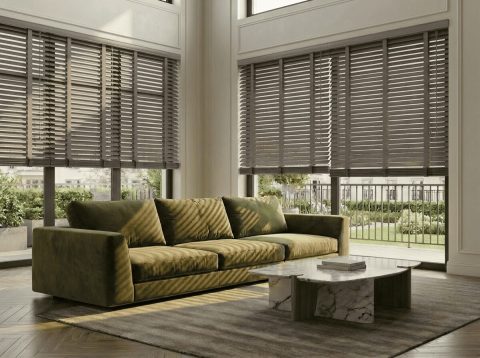 Houten jaloezie 50 mm Modern Kiezelgrijs (MODERN 39)