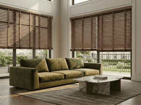 Houten jaloezie 50 mm Modern Travertin (MODERN 48)