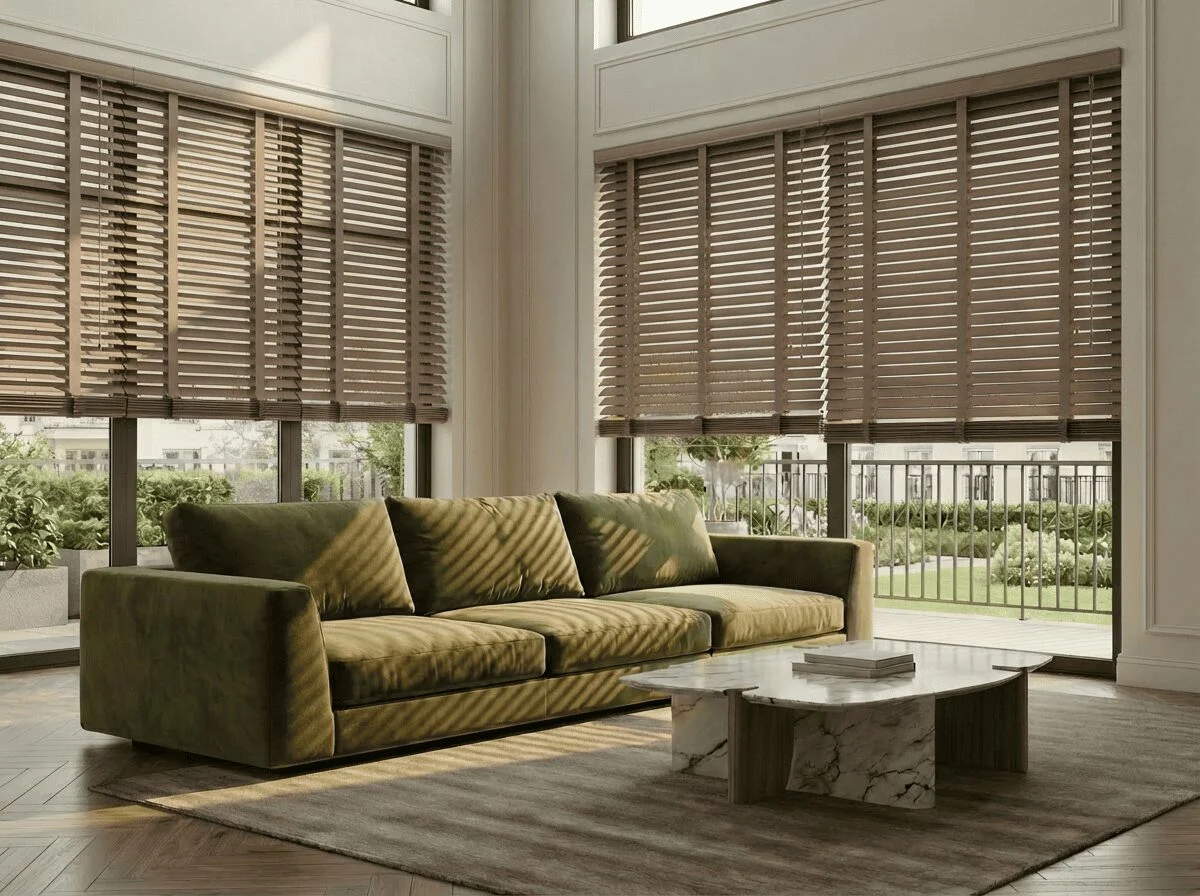 Houten jaloezie 50 mm Modern – Drijfhout (Modern 60)