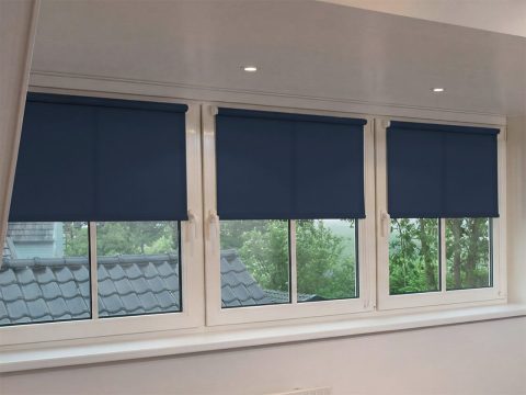 Mini rolgordijn – lichtdoorlatend Middernachtblauw (A315)