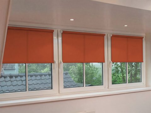 Mini rolgordijn – lichtdoorlatend Oranjebruin (A341)