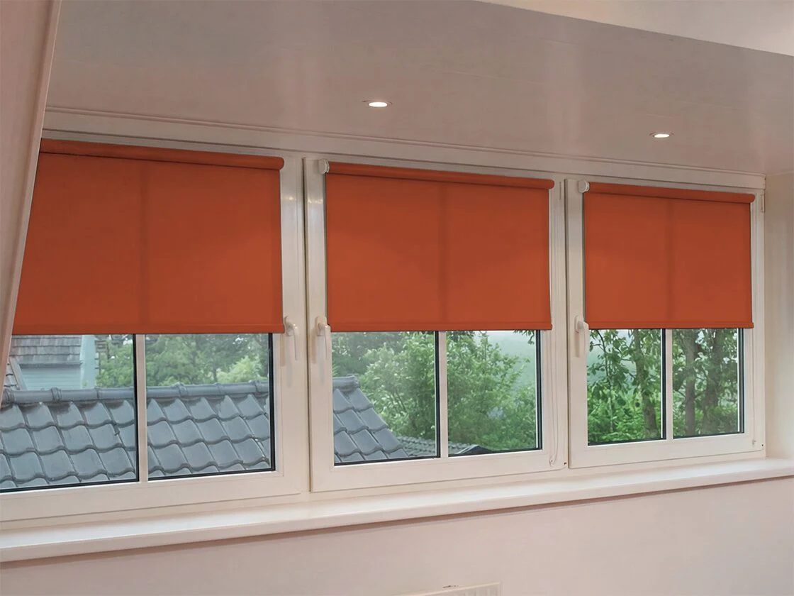 Mini rolgordijn lichtdoorlatend – Oranjebruin (A341)
