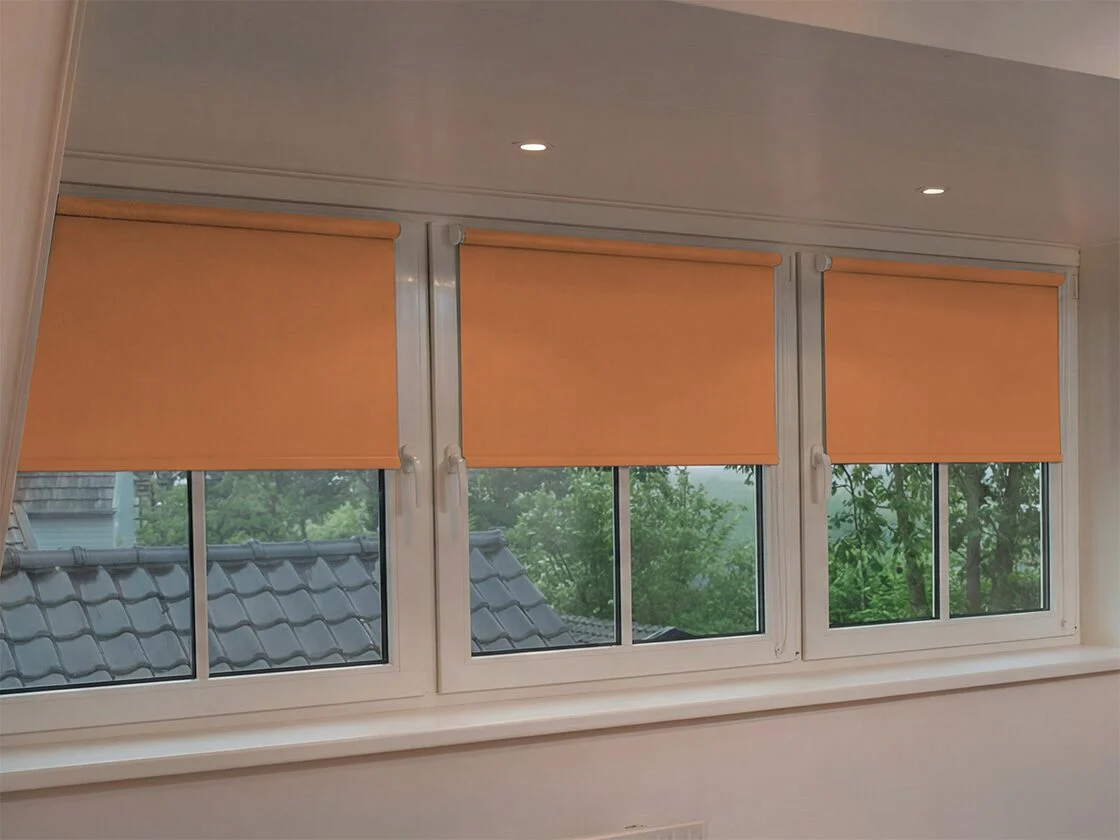 Mini rolgordijn verduisterend – Oranje (B657)
