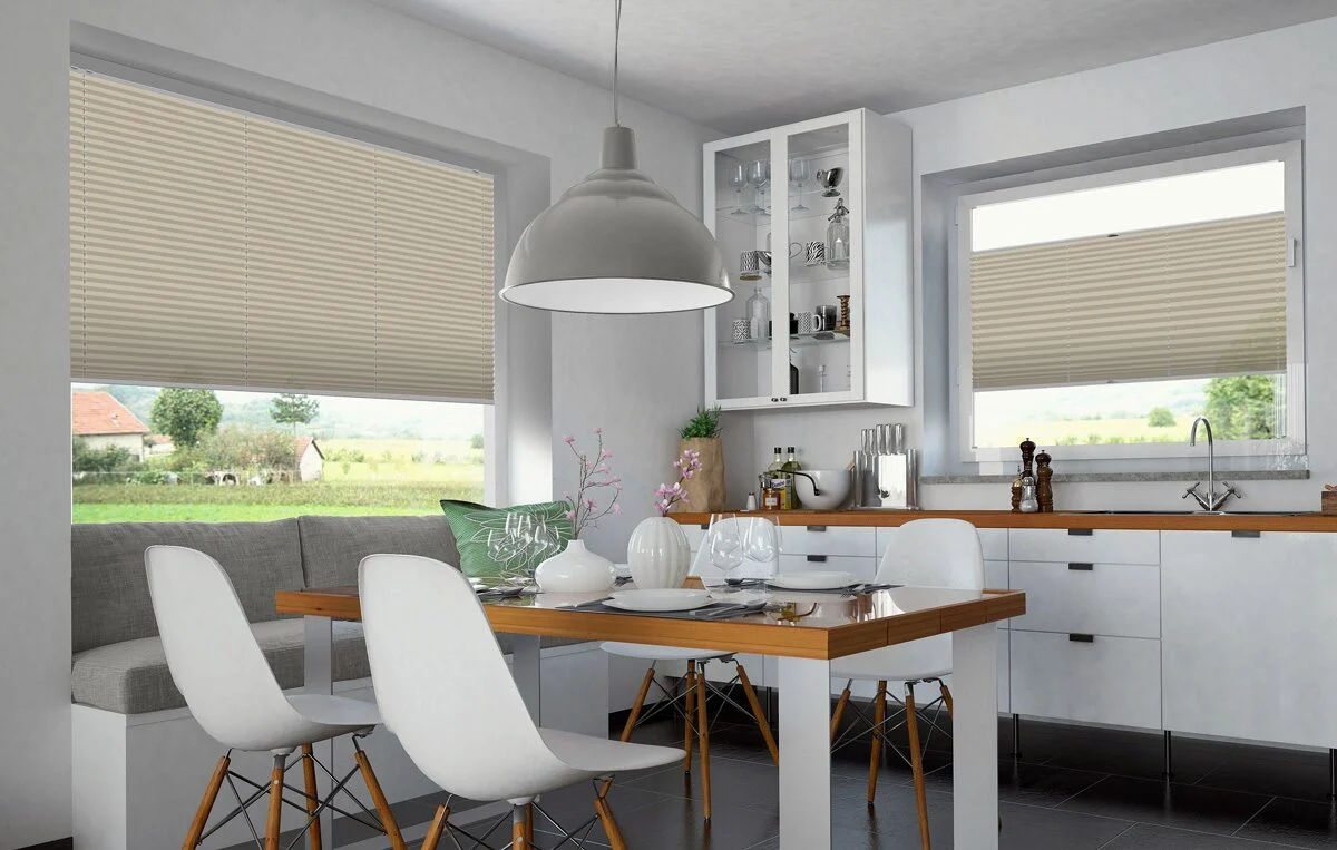 Plissé met greep lichtdoorlatend – Honing (N204) - Afbeelding 6