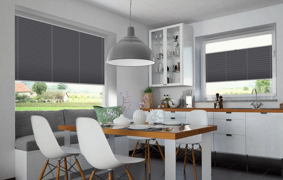 Plissé met greep lichtdoorlatend – Grafiet (N208) - Afbeelding 6