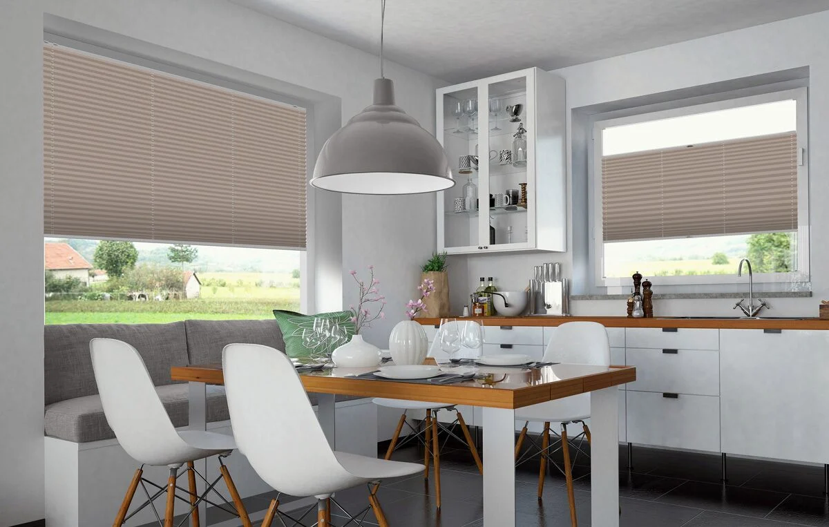 Plissé met greep lichtdoorlatend – Truffel (N252) - Afbeelding 6