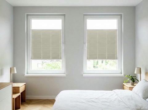 Plissé met greep – verduisterend Off white (N709)