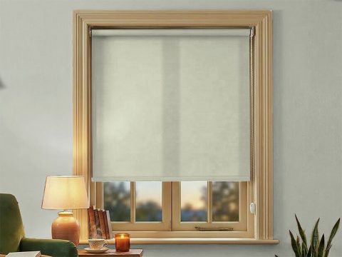 Rolgordijn – lichtdoorlatend Lichtbeige (A305)