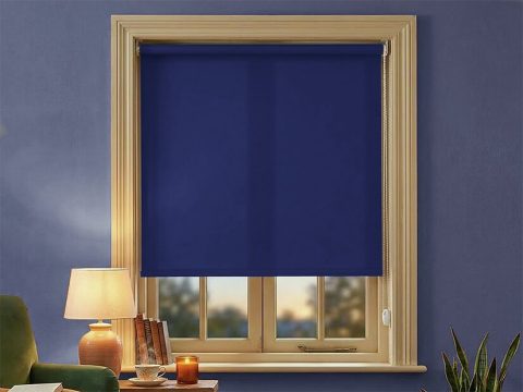 Rolgordijn – lichtdoorlatend Marineblauw (A314)
