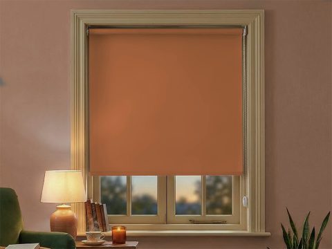 Rolgordijn – verduisterend Oranje (B657)