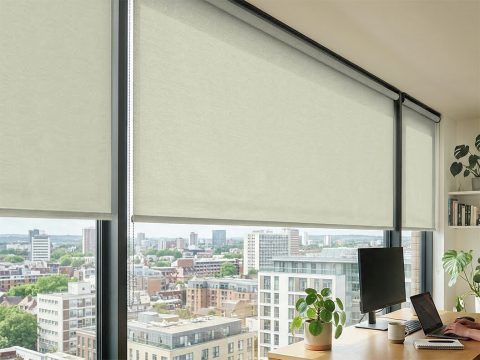 XL rolgordijn – lichtdoorlatend Lichtbeige (A305)