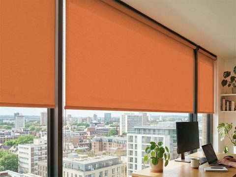 XL rolgordijn – lichtdoorlatend Oranje (A342)