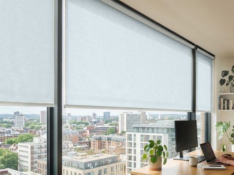 XL rolgordijn – lichtdoorlatend Pastelblauw (A354)