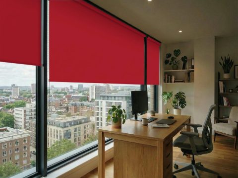 XL rolgordijn – verduisterend Rood (B656)