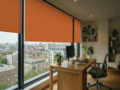XL rolgordijn – verduisterend Oranje (B657)