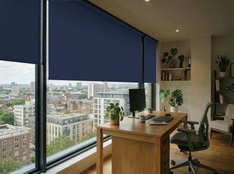 XL rolgordijn – verduisterend Donkerblauw (B662)