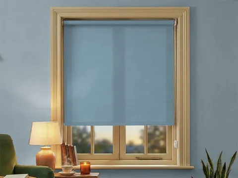 Rolgordijn – lichtdoorlatend Oceaanblauw (A312)