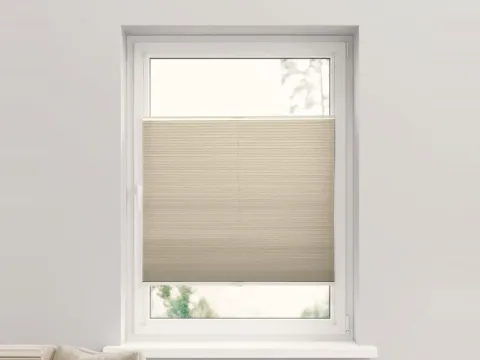 Duo plissé met greep – lichtdoorlatend Sandstone (C163)